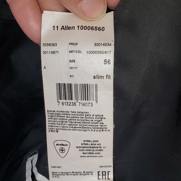 Strellson “Allen” slim fit Wool Blend Blazer size 56 - Picture 4 of 7